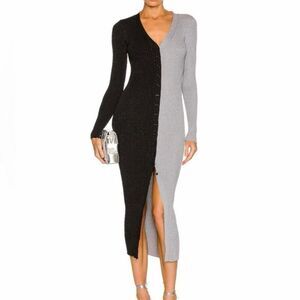 Staud Women's Black and Grey Dress